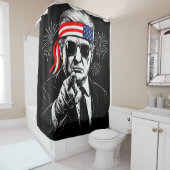 Grappig Trump Golf van Amerika 2025 4 juli Douchegordijn (In situ)