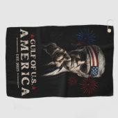 Grappig Trump Golf van Amerika 2025 4 juli Golfhanddoek (Horizontaal)