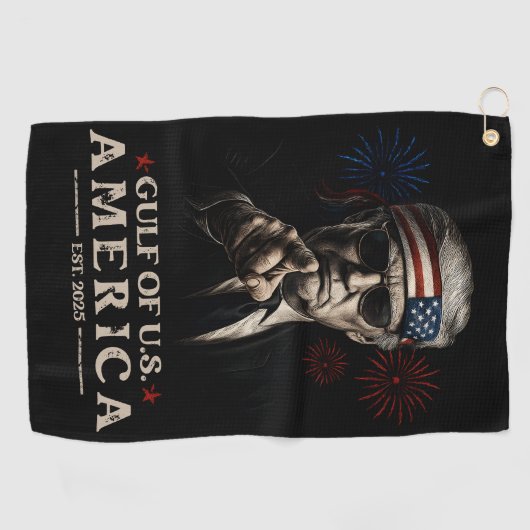 Grappig Trump Golf van Amerika 2025 4 juli Golfhanddoek (Horizontaal)