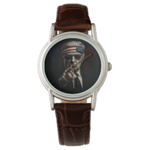 Grappig Trump Golf van Amerika 2025 4 juli Horloge