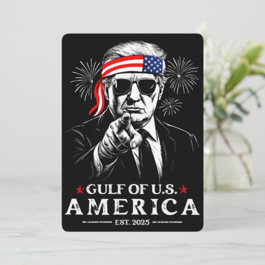 Grappig Trump Golf van Amerika 2025 4 juli Kaart (Staand voorkant)