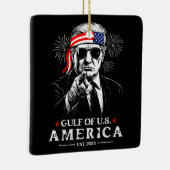 Grappig Trump Golf van Amerika 2025 4 juli Keramisch Ornament (Rechts)