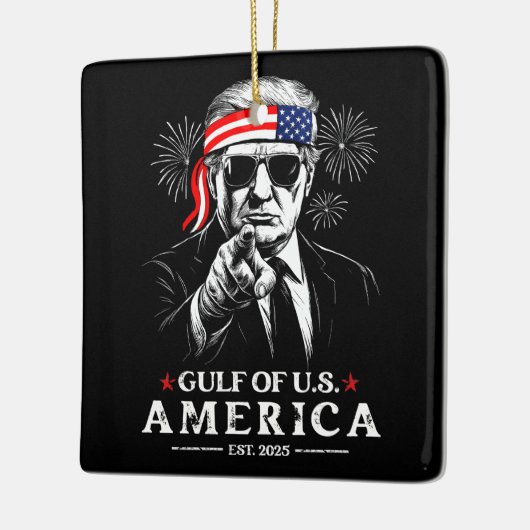 Grappig Trump Golf van Amerika 2025 4 juli Keramisch Ornament (Links)