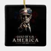 Grappig Trump Golf van Amerika 2025 4 juli Keramisch Ornament (Voorkant)