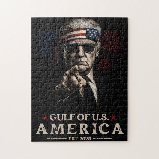 Grappig Trump Golf van Amerika 2025 4 juli Legpuzzel (Verticaal)