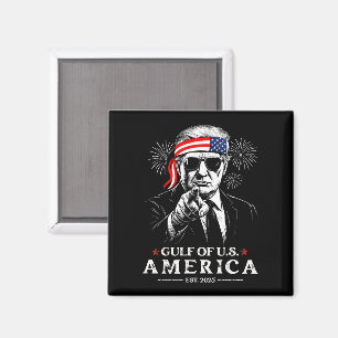 Grappig Trump Golf van Amerika 2025 4 juli Magneet