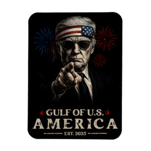 Grappig Trump Golf van Amerika 2025 4 juli Magneet