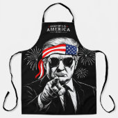 Grappig Trump Golf van Amerika 2025 4 juli Schort (Voorkant)