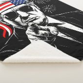 Grappig Trump Golf van Amerika 2025 4 juli Sherpa Deken (3/4)