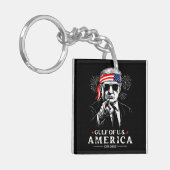 Grappig Trump Golf van Amerika 2025 4 juli Sleutelhanger (Voorkant Links)