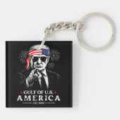 Grappig Trump Golf van Amerika 2025 4 juli Sleutelhanger (Achterkant)