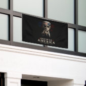 Grappig Trump Golf van Amerika 2025 4 juli Spandoek (Buitenkant Gebouw)