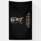 Grappig Trump Golf van Amerika 2025 4 juli Spandoek (Verticaal)