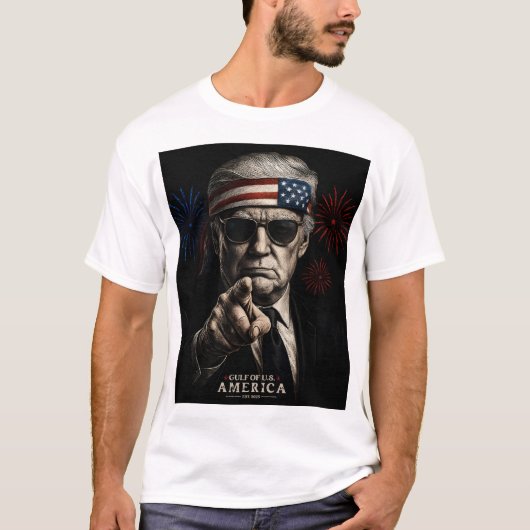 Grappig Trump Golf van Amerika 2025 4 juli T-shirt (Voorkant)