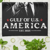 Grappig Trump Golf van Amerika 2025 4 juli Theedoek (Gevouwen)