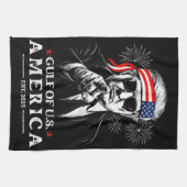 Grappig Trump Golf van Amerika 2025 4 juli Theedoek (Horizontaal)