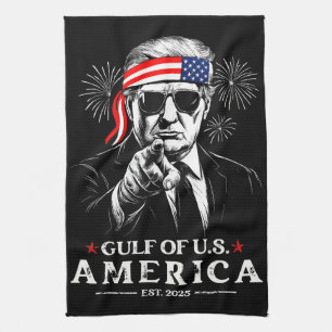 Grappig Trump Golf van Amerika 2025 4 juli Theedoek