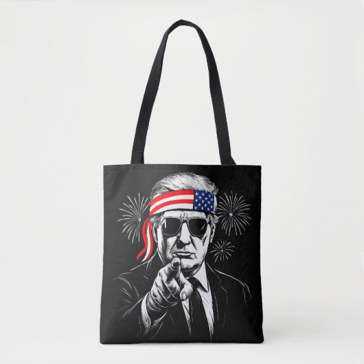 Grappig Trump Golf van Amerika 2025 4 juli Tote Bag (Voorkant)