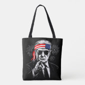 Grappig Trump Golf van Amerika 2025 4 juli Tote Bag (Achterkant)