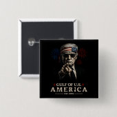 Grappig Trump Golf van Amerika 2025 4 juli Vierkante Button 5,1 Cm (Voorkant /achterkant)