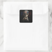 Grappig Trump Golf van Amerika 2025 4 juli Vierkante Sticker (Tas)