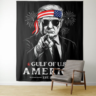 Grappig Trump Golf van Amerika 2025 4 juli Wandkleed