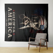 Grappig Trump Golf van Amerika 2025 4 juli Wandkleed (In Situ (horizontaal))