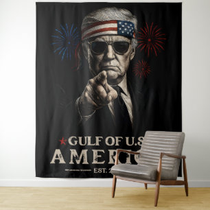 Grappig Trump Golf van Amerika 2025 4 juli Wandkleed