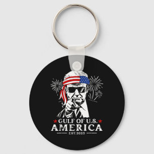 Grappig Trump Golf van Amerika 2025 Happy 4th Of Sleutelhanger