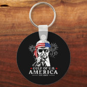 Grappig Trump Golf van Amerika 2025 Happy 4th Of Sleutelhanger (Voorkant)