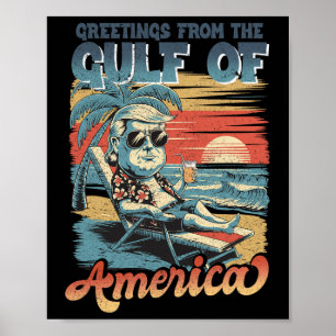 Grappig Trump Golf van Amerika 2025 Trump Merchand Poster