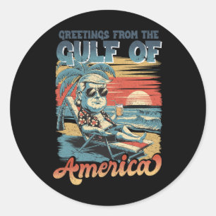 Grappig Trump Golf van Amerika 2025 Trump Merchand Ronde Sticker