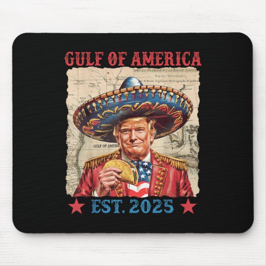 Grappig Trump Golf van Amerika 2025 Trump Taco Mex Muismat (Voorkant)