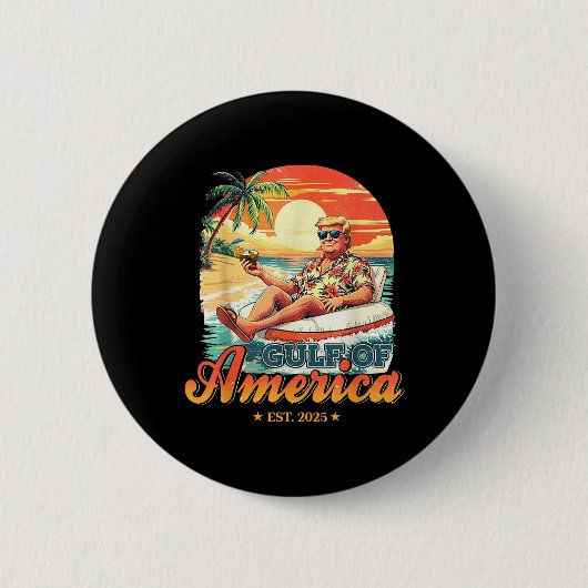 Grappig Trump Golf van de VS Amerika EST 2025 Ronde Button 5,7 Cm (Voorkant)