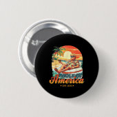 Grappig Trump Golf van de VS Amerika EST 2025 Ronde Button 5,7 Cm (Voorkant /achterkant)