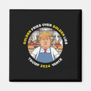 Grappig Trump Gouden Friet Over Gouden Leugens Tru Magneet