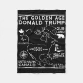Grappig Trump Groenland Panamakanaal Canada Mexico Fleece Deken (Voorkant)