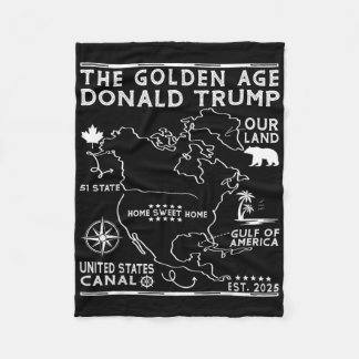 Grappig Trump Groenland Panamakanaal Canada Mexico Fleece Deken