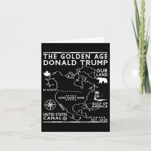 Grappig Trump Groenland Panamakanaal Canada Mexico Kaart (Voorkant)