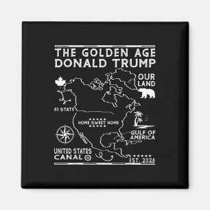 Grappig Trump Groenland Panamakanaal Canada Mexico Magneet