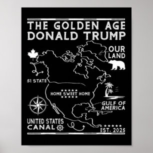 Grappig Trump Groenland Panamakanaal Canada Mexico Poster