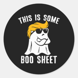 Grappig Trump Halloween Dit is een boekenblad Ronde Sticker