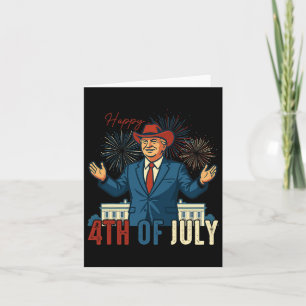 Grappig Trump Happy 4th of July retro Independence Kaart
