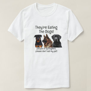 Grappig Trump Harris debat Eten Honden Springfield T-shirt