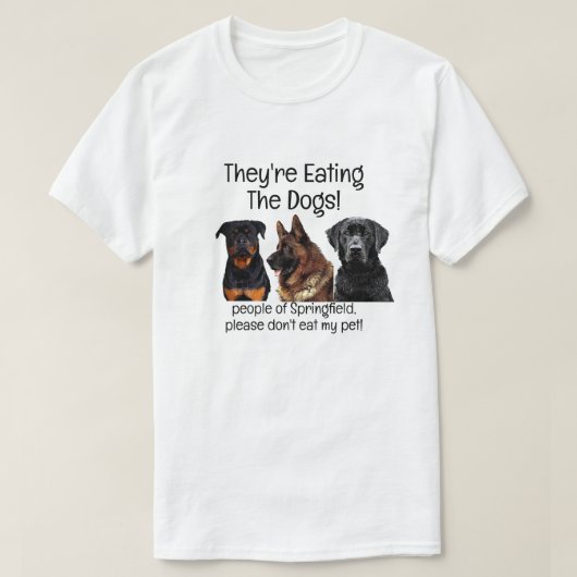 Grappig Trump Harris debat Eten Honden Springfield T-shirt (Design voorkant)