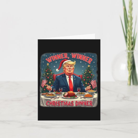 Grappig Trump Humor Winner Kerstdiner M Kaart (Voorkant)