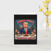 Grappig Trump Humor Winner Kerstdiner M Kaart (Gele Bloem)