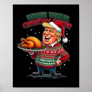 Grappig Trump Humor Winner Kerstdiner M Poster