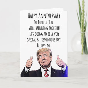 Grappig Trump Jubileum Kaart voor koppel - Politie