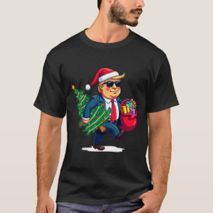 Grappig Trump Kerstboom Licht Xmas Uniek T-shirt